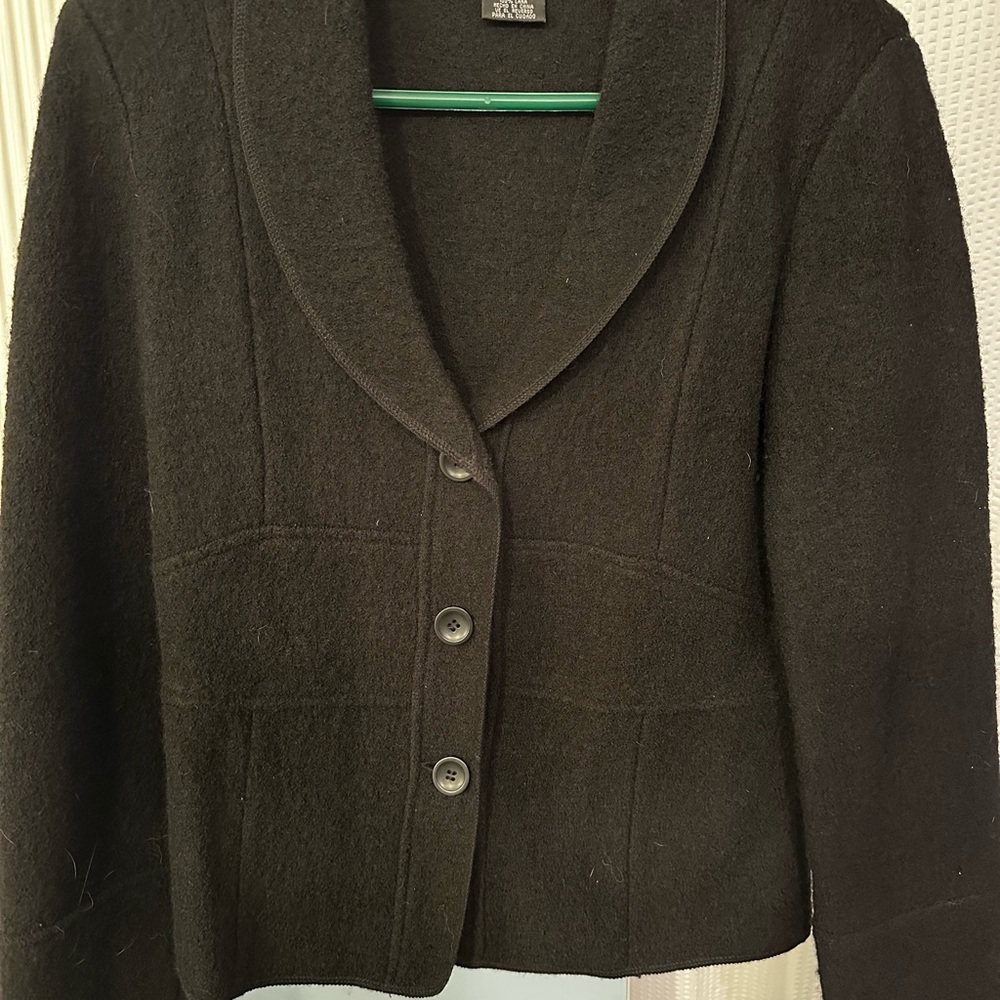 Sara Black Wool Blazer